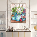 Glass Bottle Flower Oil Paint By Numbers Kit DIY Home Decoration Gift Wall