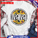 White XL Letter Fashion Nana O Neck Women Short Sleeve T-Shirt Tee-07970