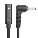 PD USB C Female to Right Angle DC Connector Adapter for Laptop (4.0x1.7mm)