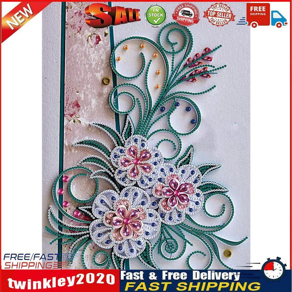 Diamond Painted DIY Quilling Paper Partial Special Rhinestone Picture Kits Newly