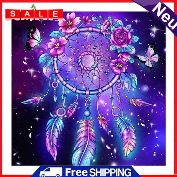 5D DIY Diamond Painting Full Round Drill Dream Catcher Wall Decor Rhinestone Art