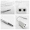 White Earphone Headphone Double Cord Adapter Y Splitter Cable Audio Cable