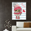 5D Full Round Diamond Painting Cartoon Owl Rhinestone Mosaic Home Wall Art Cr