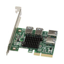 PCI-E Extender Adapter 1 to 4 PCI-Express Slot USB 3.0 Riser Multiplier Card