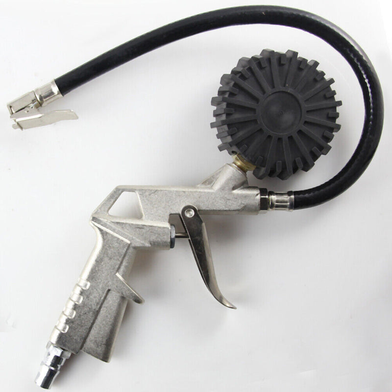 AUTO TRUCK TYRE TIRE AIR INFLATOR DIAL PRESSURE METER GAUGE COMPRESSOR TOOL