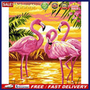 5D DIY Round Diamond Painting Three Pink Birds Cross Stitch Mosaic Bead Art K