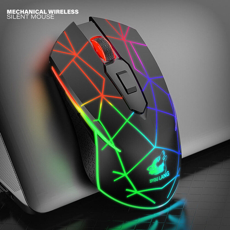 X9 Wireless Game Mouse Rechargeable 2400 DPI Adjustable Mice (Star Black)