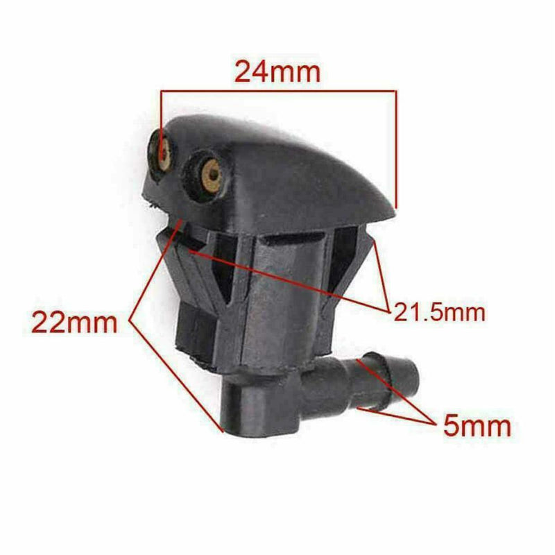 2pcs Universal Black Auto Car Front Windshield Washer Set A0S6 Wiper Nozzle X2Y0