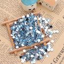 30g 6mm Crystal Rhinestone Acrylic Flat Back for DIY Clothing (Light Blue)
