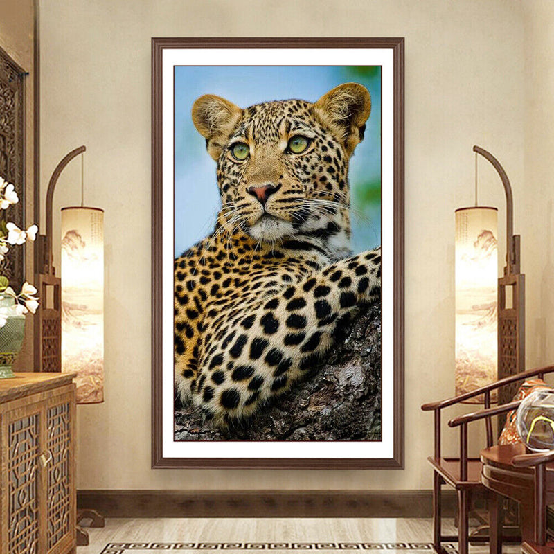 5D DIY Full Round Drill Diamond Painting Big Lion Animal Art Handmade Hanging