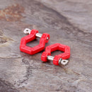 4Pcs Red Trailer Hook Bumper D-ring for 1/10 RC Crawler Traxxas TRX4 Axial