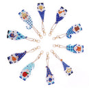 10/21pcs Diamond Keyring Set DIY Handmade Christmas Gnome Mosaic Bag Accessories