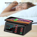 X9 8 Port USB Charger Hub Wireless Charger PD QC3.0 Charging Station (EU) Newly