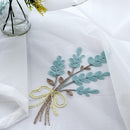 2m Screen Embroidery Sheer Voile Window Drape Curtain for Living Room(Blue)