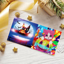 4pcs 5D DIY Diamond Painting Special-shaped Birthday Festival Hallween Kids Card