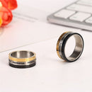 Spinner Titanium Steel Biker Rotatable Punk 3 Part Roman Numerals Rings