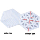 DIY Art Coaster Hexagon Stripe Crystal Mold Tray Mould Table Mat Coasters
