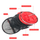 Aluminum Fishing Net Cage Foldable Floating Wire Fish Basket (30cmx2m) Newly