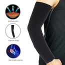 2pcs Outdoor Sport Arm Sleeves Breathable Anti UV Cycling Elbow Pad (Black)