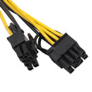 20cm 6 Pin to Dual 8 Pin PCI Power Splitter Cable VGA PCI Express Adapter
