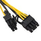 20cm 6 Pin to Dual 8 Pin PCI Power Splitter Cable VGA PCI Express Adapter