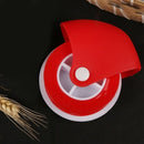 Kitchen DIY Pizza Pastry Lattice Cutter Pie Decor Wheel Roller (A Red)