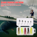Sharp Blood Slot  Head Soft Lure+Fishing Hook with Barbed Hook Suit