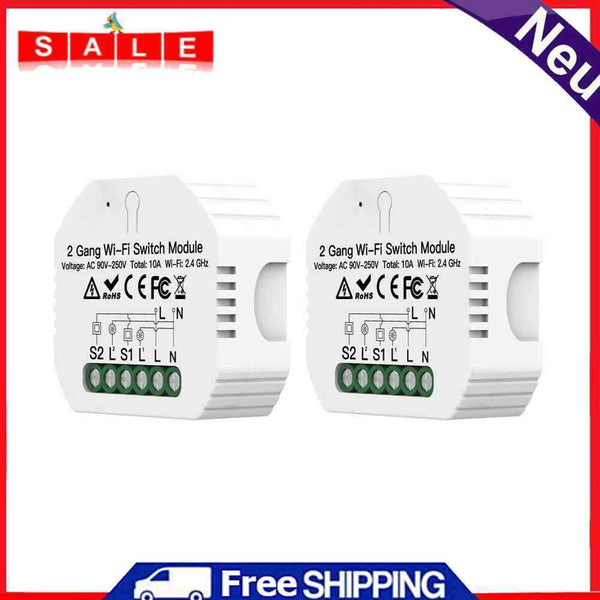 Smart Light Switch Relay Module 2-Speed Intelligent Switch Module Voice Control