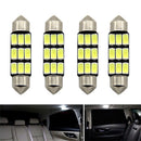 39MM COB 5630 9SMD C5W Car LED Reading Bulbs Dome Lamp Festoon Light For 4Pcs