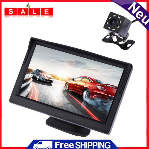 5"TFT LCD Color System Tft lcd Car Rearview Mirror with Monitor LED Night Visi