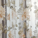 Peony Tulle Curtains for Living Room Floral Window Sheer Curtain (Yellow)