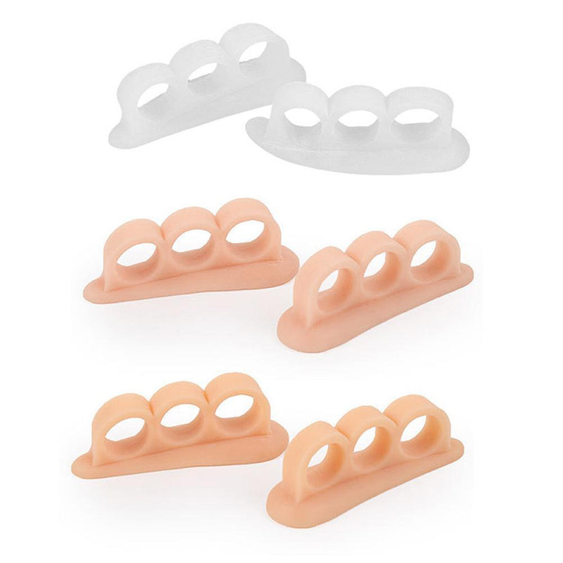 20 Pair Silicone Gel Bunion Protector Toe Separators Straightener (White)