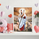 Oil Paint By Numbers Jesus Frameless Picture Craft Kits for Home Decoration