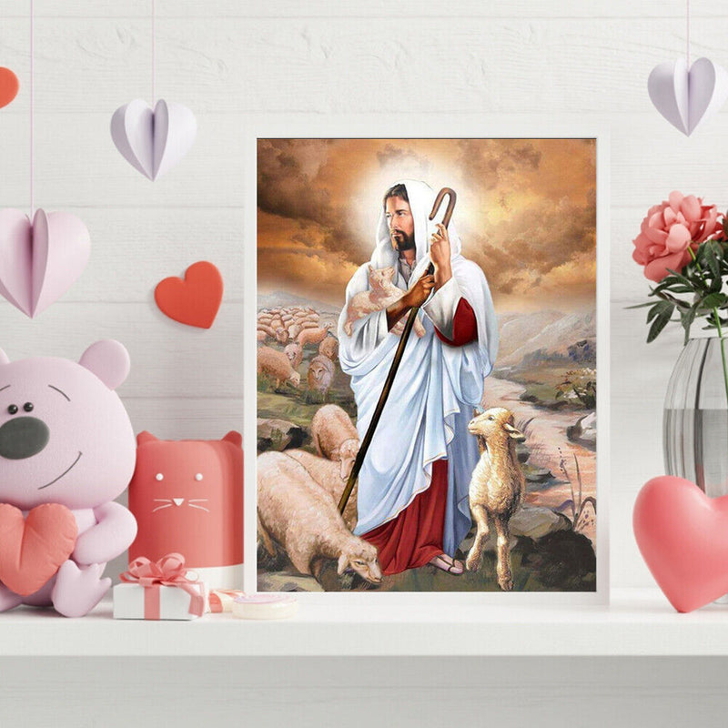 Oil Paint By Numbers Jesus Frameless Picture Craft Kits for Home Decoration