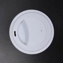 Silicone Insulation Anti-Dust Cup Cover Tea Coffee Sealing Lid Cap(White)