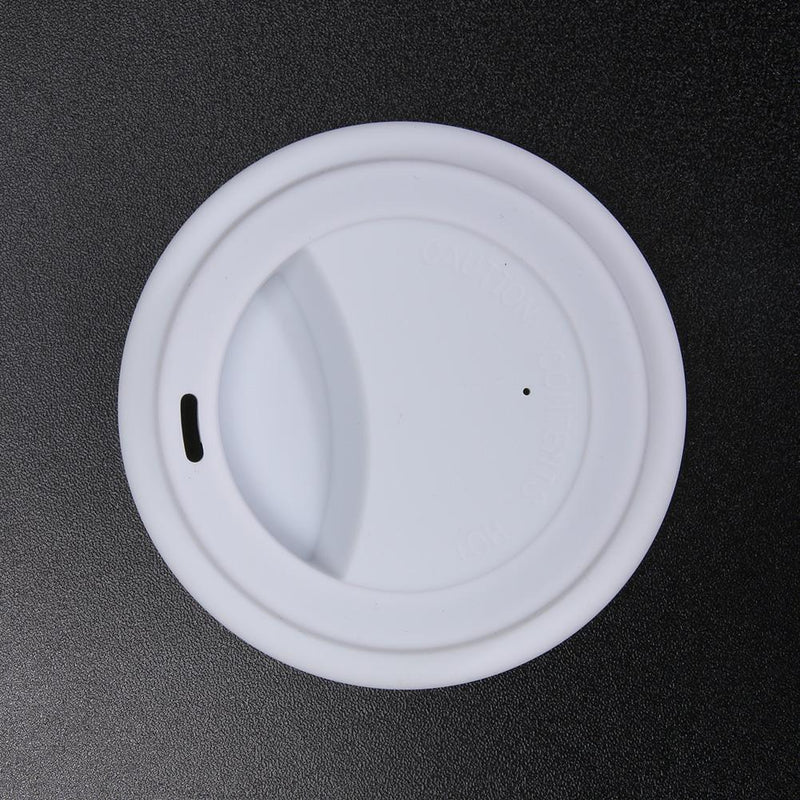 Silicone Insulation Anti-Dust Cup Cover Tea Coffee Sealing Lid Cap(White)