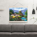 DIY Landscape House Full Round Diamond Painting Wall Decor Rhinestone Art Crafts