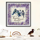 5D DIY Diamond Painting Lavender Bird Full Round Drill Mosaic Art Picture D