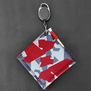 Mini Square Double-Sided Golf Ball Cleaning Towel w/ Carabiner Camo (Red) Newly