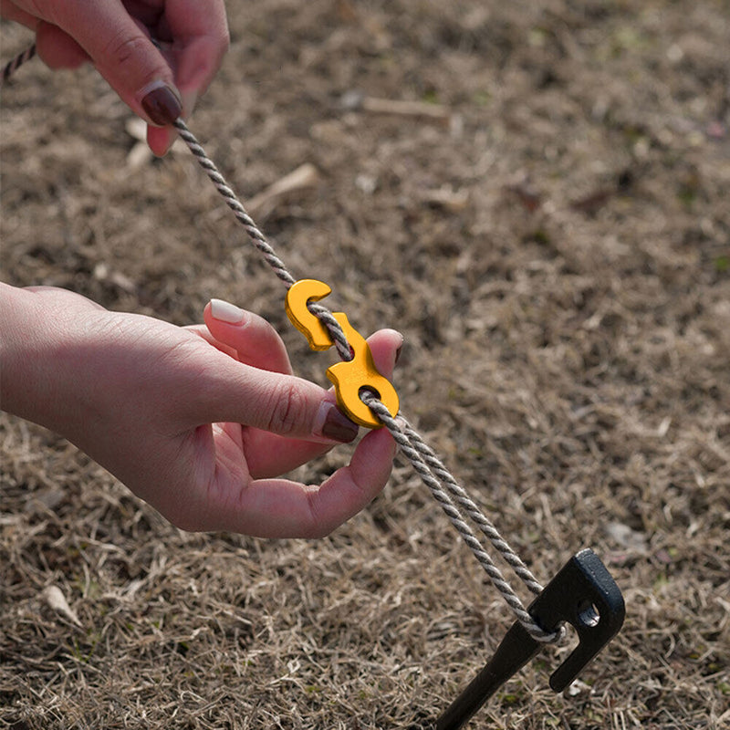 ShineTrip 10pcs Outdoor Camping Tent Rope Buckles S-Shaped Tensioner Fasteners