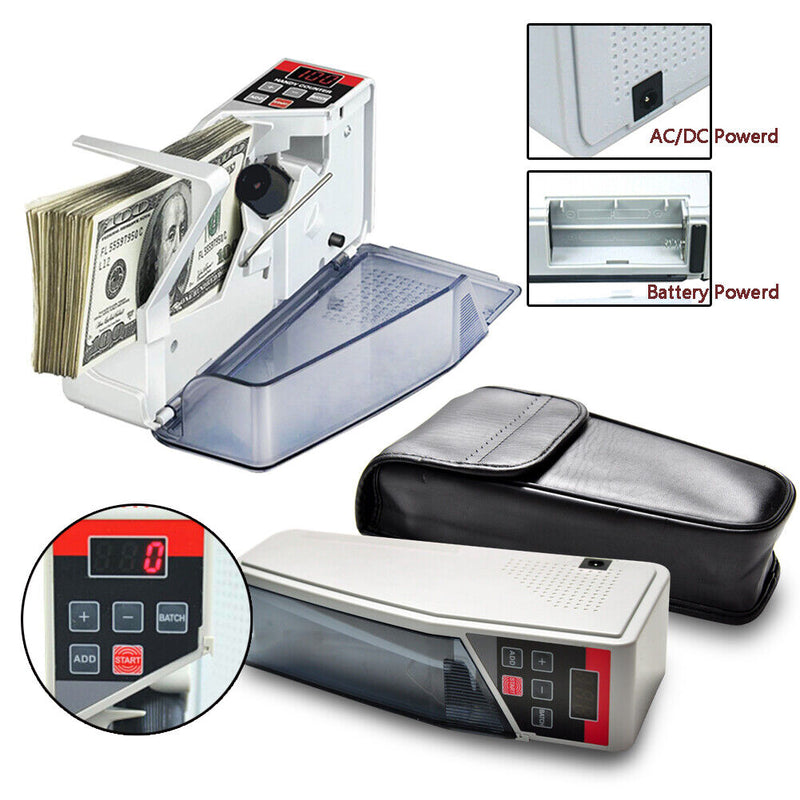 V40 Portable Mini Cash Count Money Currency Counter Counting All Bill EU