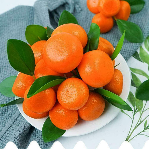 5PCS Realistic Lifelike Artificial Tangerine Fruit Food Home Y7O1 Oranges C8E1