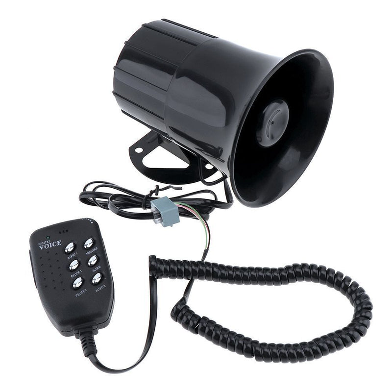 Emergency Sound Amplifier 12V 100W 6 Sounds Speaker for Car Boat Van Truck