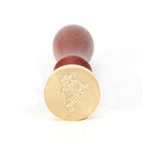 Retro Plant Pattern Sealing Wax Wooden Handle Wax Seal Stamps DIY Craft (C)