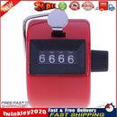 Clicker Counter 4 Digit Number Counters Plastic Shell Hand Held(Red) Newly