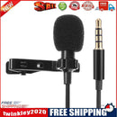 Wired Audio Sound Recording Condenser Microphone Metal Clip for Smart Phone