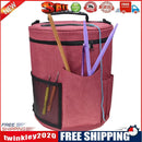 DIY Knitting Storage Bag Portable Yarn Tote Crochet Hooks Holder (Rose Red)