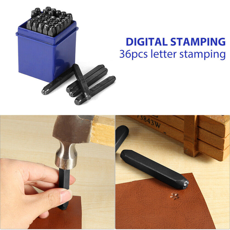 36pcs Metal Belt Leather Numbers Alphabet Stamping Punch Steel The DIY Craft Kit