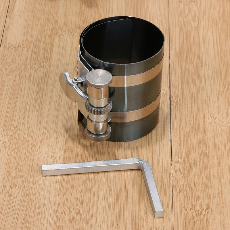 4"" Car Motor Piston Ring Compressor Tool Installer Steel Tape Ratchet 53-175