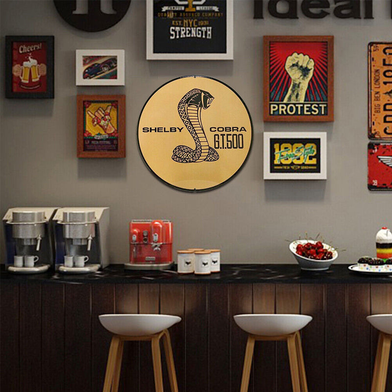 Retro Metal Plate Tin Sign Plaque Shelby Cobra Car Wall Poster Iron Painting